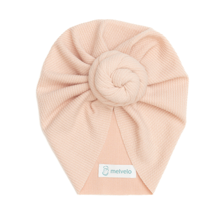 Pachet 3 turbane bebelusi Donut, bumbac, Melvelo, Rope - Pink, Pink Cream, Peach [4]