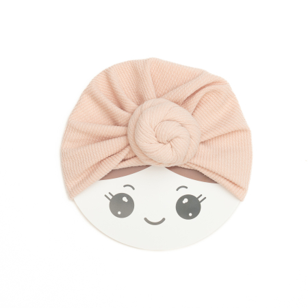Pachet 3 turbane bebelusi Donut, bumbac, Melvelo, Rope - Pink, Pink Cream, Peach [3]