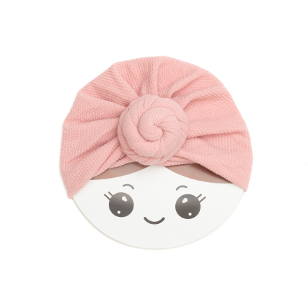 Pachet 3 turbane bebelusi Donut, bumbac, Melvelo, Rope - Pink, Pink Cream, Peach [5]