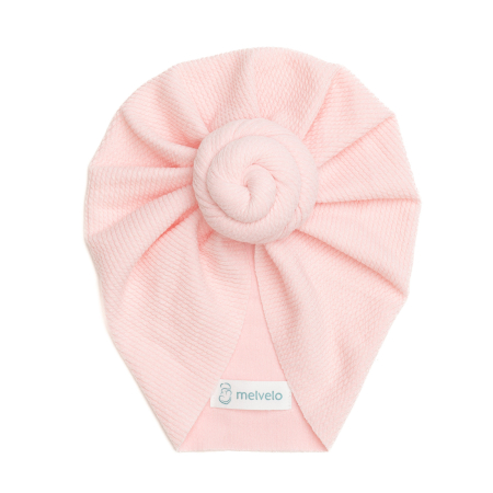 Pachet 3 turbane bebelusi Donut, bumbac, Melvelo, Rope - Pink, Pink Cream, Peach [2]