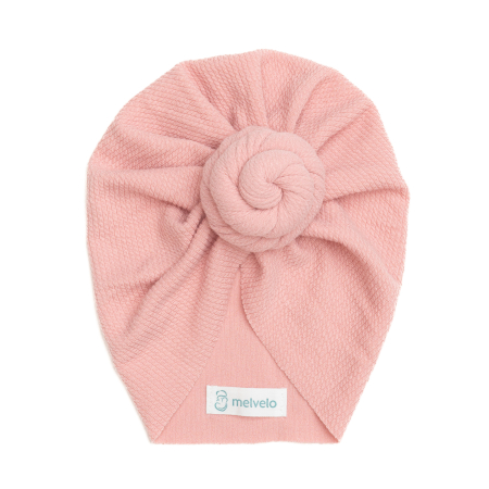 Pachet 3 turbane bebelusi Donut, bumbac, Melvelo, Rope - Pink, Pink Cream, Peach [6]