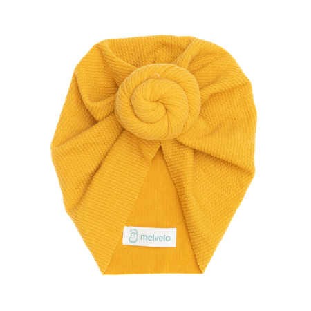 Pachet 3 turbane bebelusi Donut, bumbac, Melvelo, Rope - Ruby, Honey Bee, Dusky Lilac [4]
