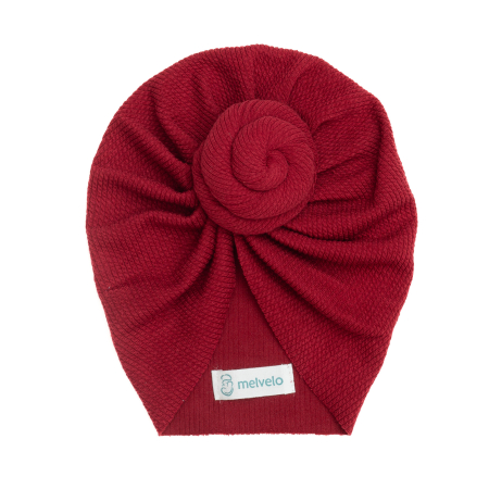 Pachet 3 turbane bebelusi Donut, bumbac, Melvelo, Rope - Ruby, Honey Bee, Dusky Lilac [2]