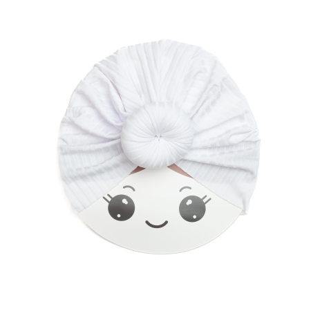 Pachet 3 turbane bebelusi Donut, poliester, Melvelo Stripe - Baby Pink, Fuchsia, White [5]