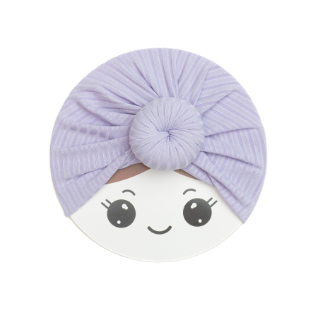 Pachet 3 turbane bebelusi Donut, poliester, Melvelo Stripe - Lavender, Peach, Baby Pink [1]