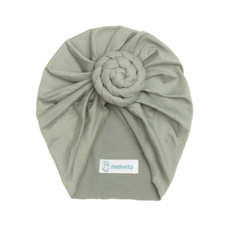Pachet 3 turbane bebelusi Donut, spandex, Melvelo, Rose - Earth, Sage, Sand [4]