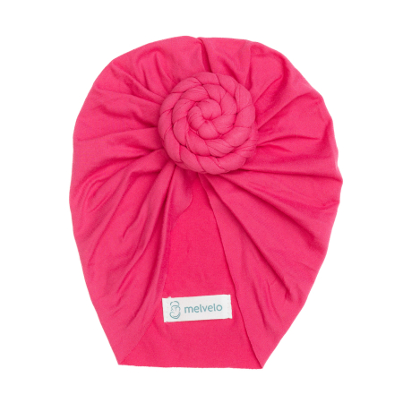 Pachet 3 turbane bebelusi Donut, spandex, Melvelo, Rose - Island Sea, Natural, Fuchsia [6]