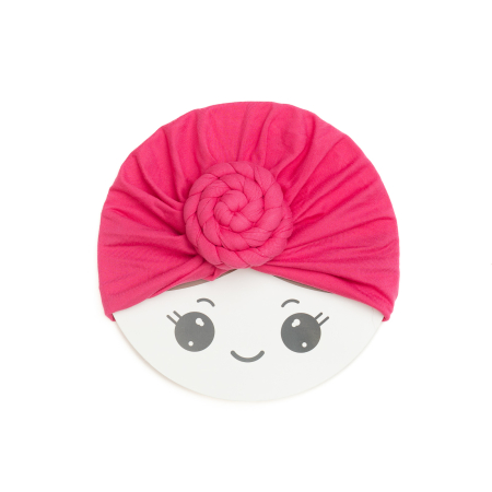 Pachet 3 turbane bebelusi Donut, spandex, Melvelo, Rose - Island Sea, Natural, Fuchsia [5]