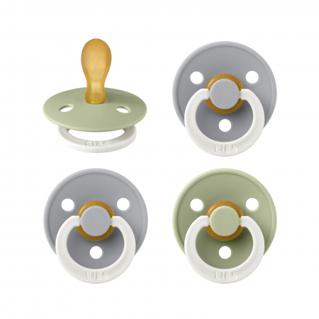 Suzete si accesorii - Pachet Special 3 Suzete Bibs Colour, tetina simetrica + 1 GRATIS, 6-18 luni