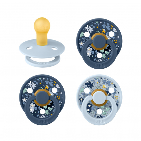 Suzete si accesorii - Pachet Special 3 Suzete BIBS x LIBERTY + 1 GRATIS, 0-6 Luni