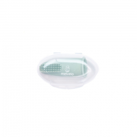 Periuta de dinti si gingii, tip degetar din silicon, in cutie, Melvelo - Cloud [2]