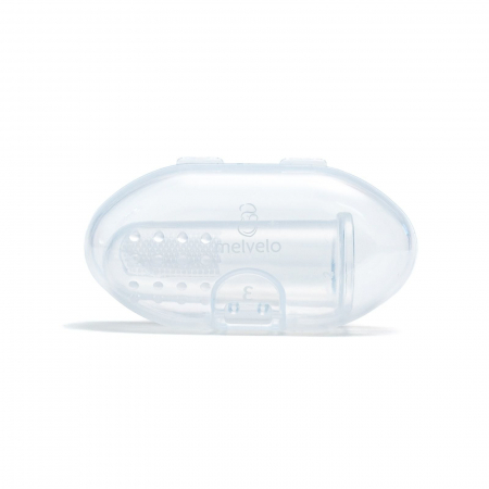 Periute de dinti - Periuta de dinti si gingii, tip degetar din silicon in cutie transparenta