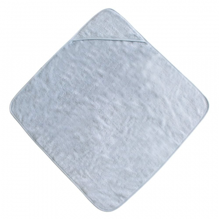 Prosop de baie cu gluga pentru bebelusi Mushie 77x77cm 100% Bumbac Organic - Baby Blue [1]