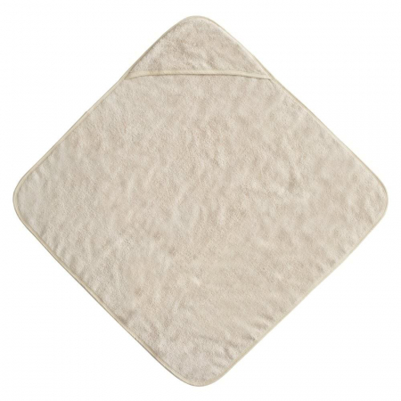 Prosop de baie cu gluga pentru bebelusi Mushie 77x77cm 100% Bumbac Organic - Fog [2]