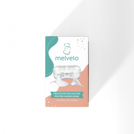 Protectie din silicon pentru mameloane, set 2 buc, flux mediu - Melvelo [1]