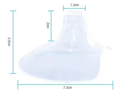 Protectie din silicon pentru mameloane, set 2 buc, flux mediu - Melvelo [3]