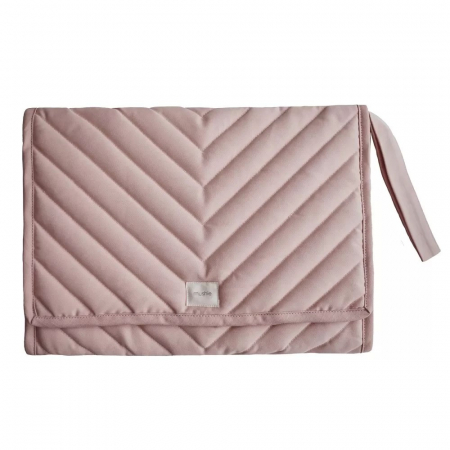 Paturici bebe - Salteluta portabila tip paturica pentru schimbat scutece, Mushie - Blush