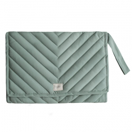 Articole textile - Salteluta portabila tip paturica pentru schimbat scutece, Mushie - Roman Green