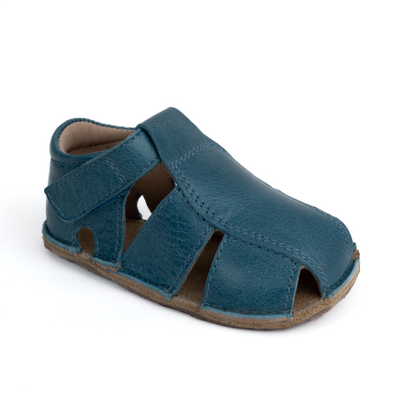 Reduceri - Papucei Barefoot Copii, primii pasi, piele naturala, talpa flexibila de cauciuc, Melvelo - White / Gray Bear