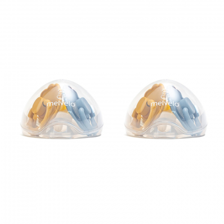 Protectii pentru suzete - Set 2 Protectii transparente cu capac pentru suzete - Melvelo