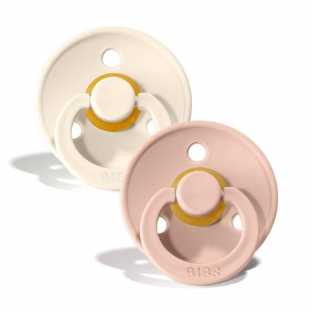 Suzete si accesorii - Set 2 suzete Bibs Colour - Ivory & Blush