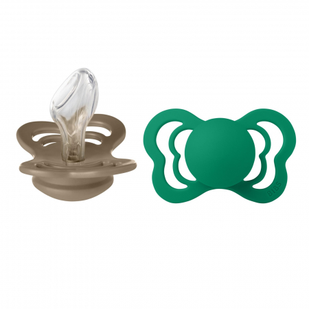 Couture - Set 2 suzete Bibs Couture- Dark Oak / Evergreen