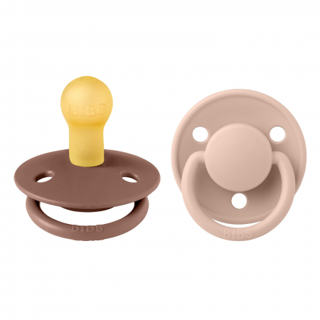 Suzete si accesorii - Set 2 suzete Bibs De Lux- Woodchuck / Blush