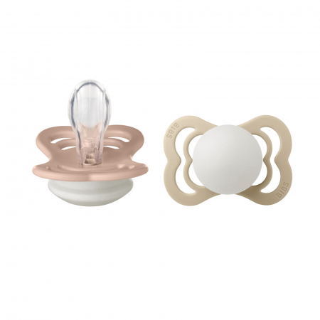 Suzete si accesorii - Set 2 suzete Bibs Fosforescente Supreme- Blush Night & Vanilla Night