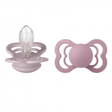 Set 2 suzete Bibs Supreme- Dusky Lilac & Heather [0]