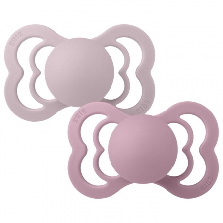 Set 2 suzete Bibs Supreme- Dusky Lilac & Heather [1]