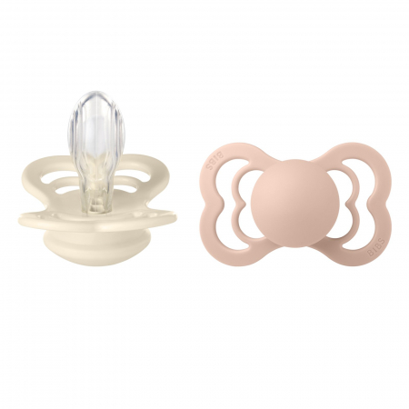 Set 2 suzete Bibs Supreme- Ivory & Blush [0]