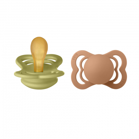 Suzete si accesorii - Set 2 suzete Bibs Supreme- Meadow & Earth