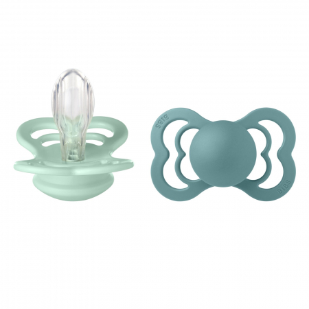 Suzete si accesorii - Set 2 suzete Bibs Supreme- Nordic Mint & Island Sea