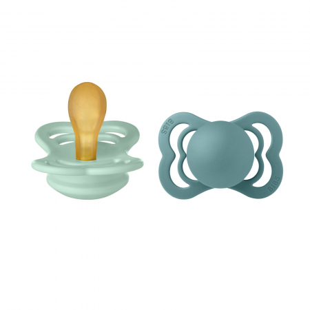 Suzete si accesorii - Set 2 suzete Bibs Supreme- Nordic Mint & Island Sea