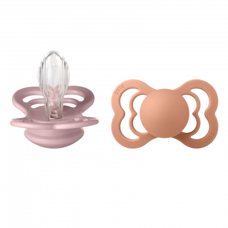 Suzete si accesorii - Set 2 suzete Bibs Supreme- Pink Plum & Peach