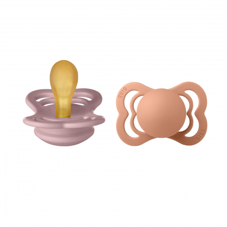 Suzete si accesorii - Set 2 suzete Bibs Supreme- Pink Plum & Peach