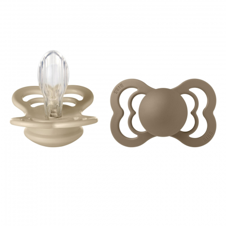 Suzete si accesorii - Set 2 suzete Bibs Supreme- Vanilla & Dark Oak