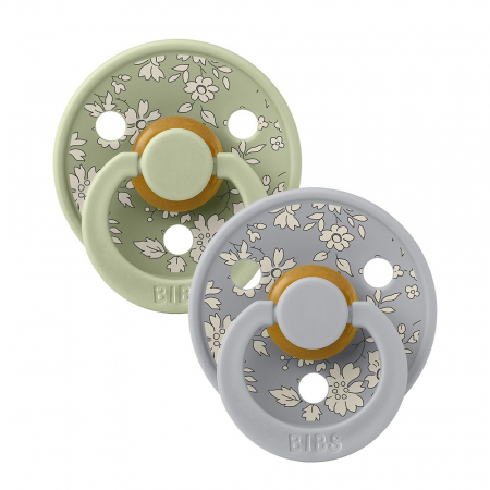 Suzete si accesorii - Set 2 suzete BIBS x LIBERTY, Colour Capel - Sage / Cloud