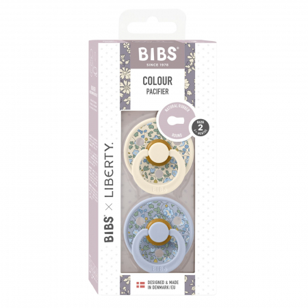 Set 2 suzete BIBS x LIBERTY, Colour Eloise - Dusty Blue / Ivory [2]