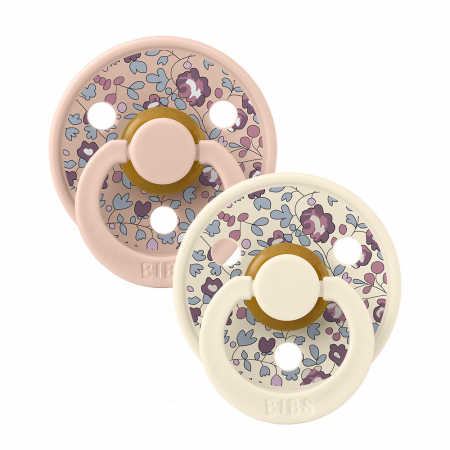 Suzete si accesorii - Set 2 suzete BIBS x LIBERTY, Colour Eloise - Ivory / Blush