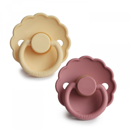 Suzete si accesorii - Set 2 suzete Frigg - Daffodil / Dusty rose