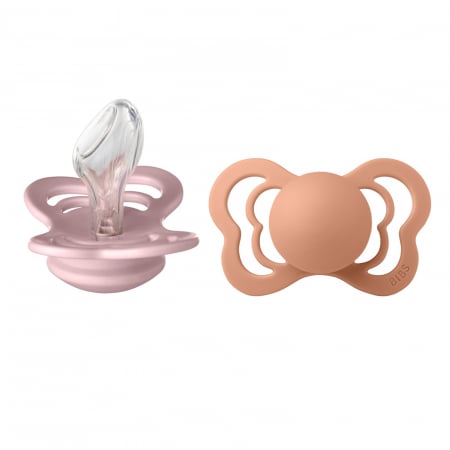 Couture - Set 2 suzete Ortodontice Bibs Couture - Pink Plum / Peach