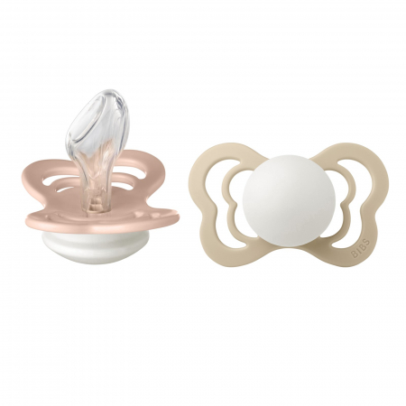 Suzete si accesorii - Set 2 suzete Ortodontice Bibs Fosforescente Couture - Blush Night & Vanilla Night