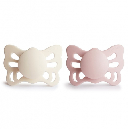 Set 2 suzete Ortodontice Frigg Butterfly - Cream / Blush [1]