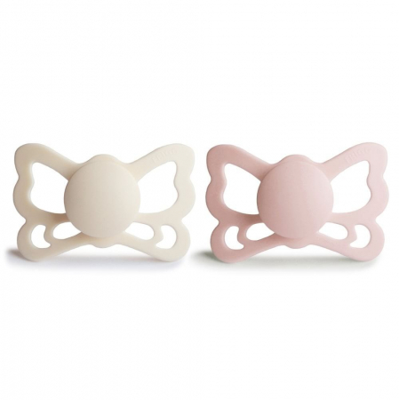 Set 2 suzete Ortodontice Frigg Butterfly - Cream / Blush [1]