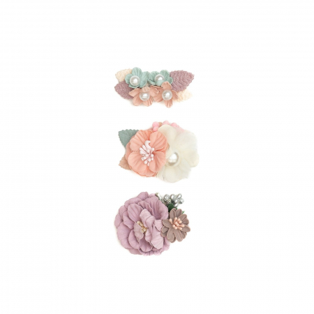 Set 3 clame elegante cu flori pentru par, fetite, Melvelo - Bluebell [1]