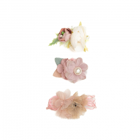 Set 3 clame elegante cu flori pentru par, fetite, Melvelo - Dahlia [1]