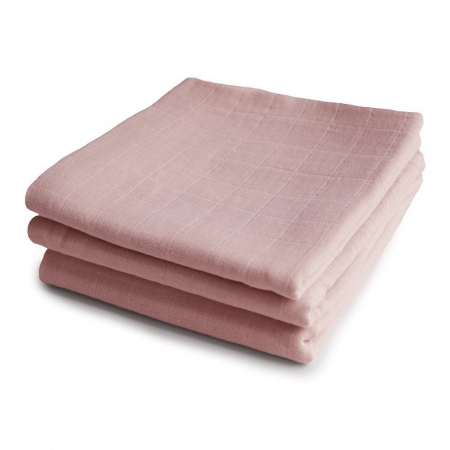 Articole textile - Set 3 museline pentru bebelusi din bumbac organic 60x60cm, Mushie