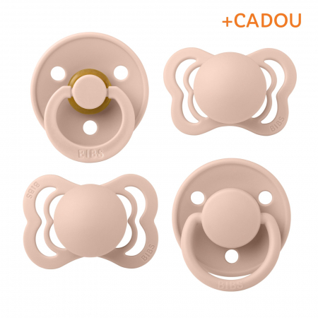 Set 4 suzete Bibs Try-It collection Size 1 - Blush (2 latex + 2 silicon) [1]