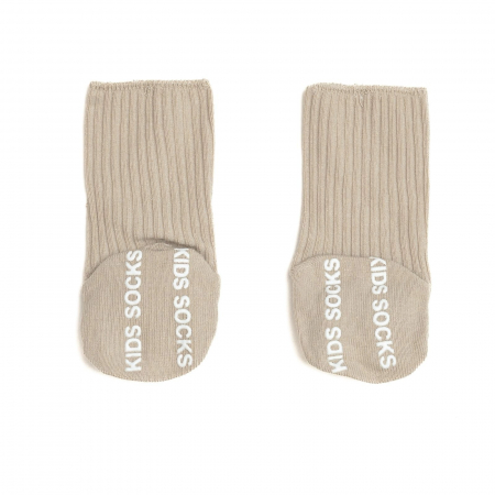 Accesorii copii - Sosete scurte crosetate, antiderapante cu animalute, bumbac, Melvelo - Elephant